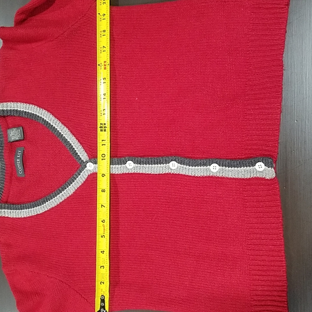 Copper Key Vneck Button Front Cardigan - Picture 10 of 11
